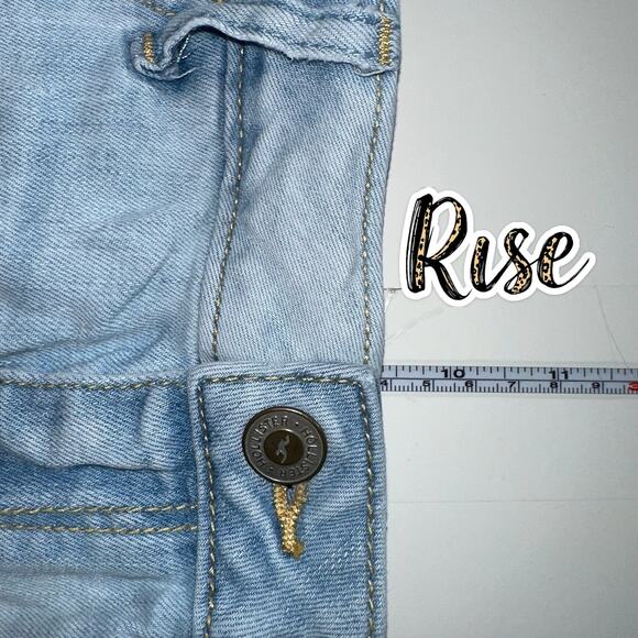 Hollister Women's Mid Rise Super Skinny Jeans 28x32 Blue Light Wash Distressed - Picture 9 of 13